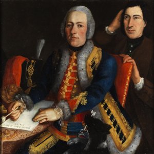 Portrait of a Hussar Officer Writing a Quarters List